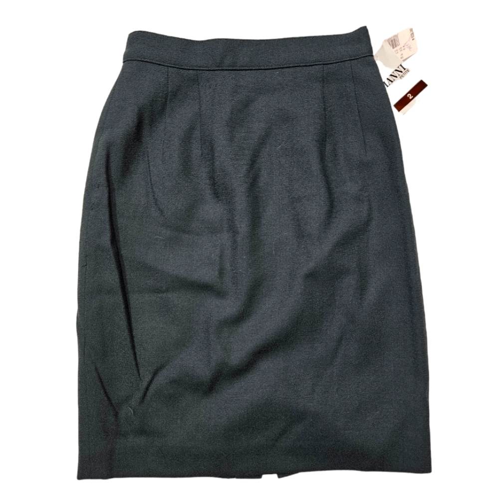 NWT Gianni Wool Pencil Skirt Size 2 Petite